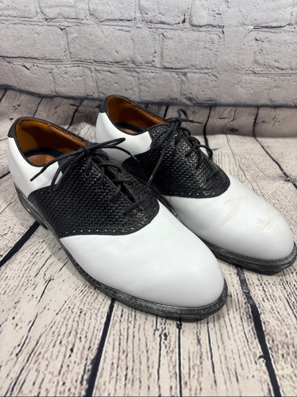 Nike Air Black and White Golf Shoes
